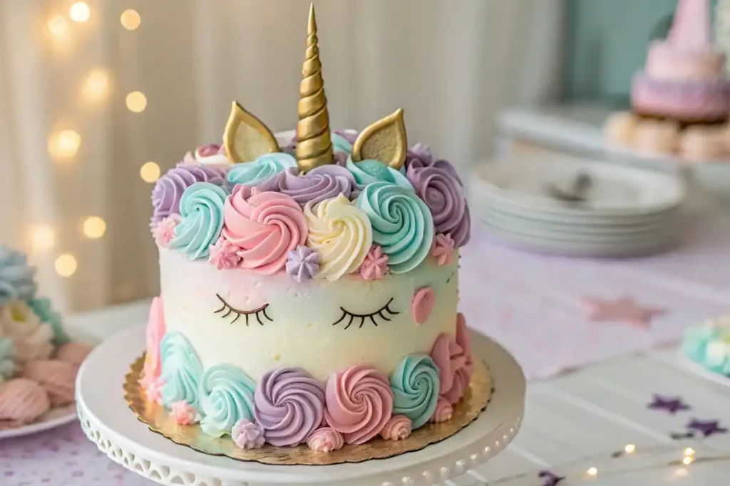 Completed Unicorn Cake Masterpiece