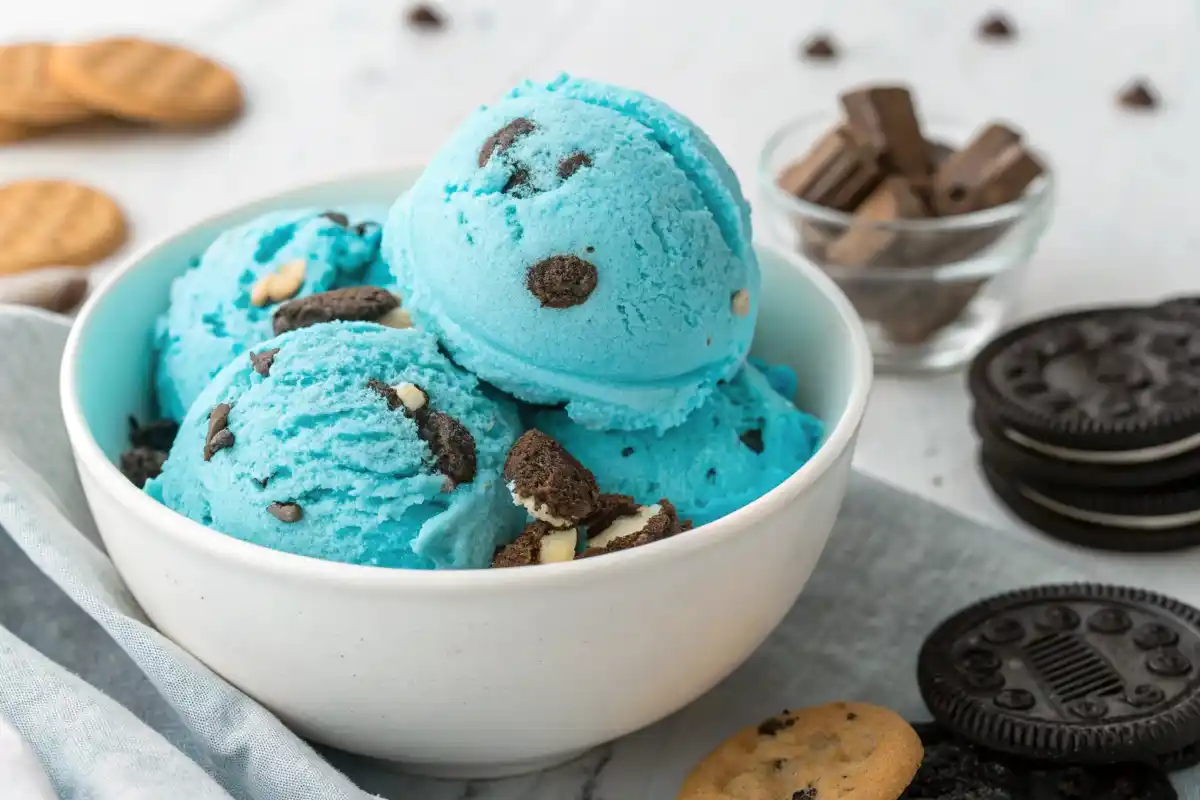Cookie Monster Ice Cream In A Bowl