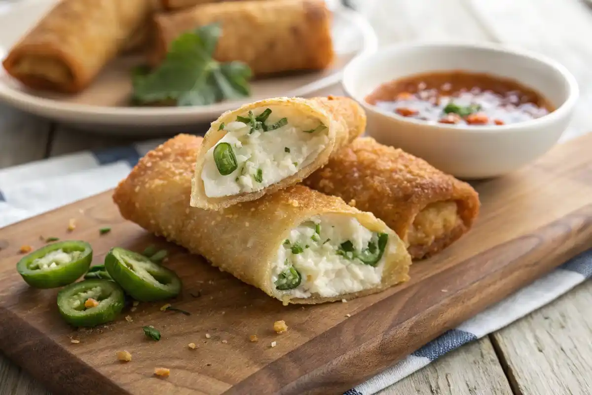Egg Roll Wrapper Goat Cheese Jalapeno