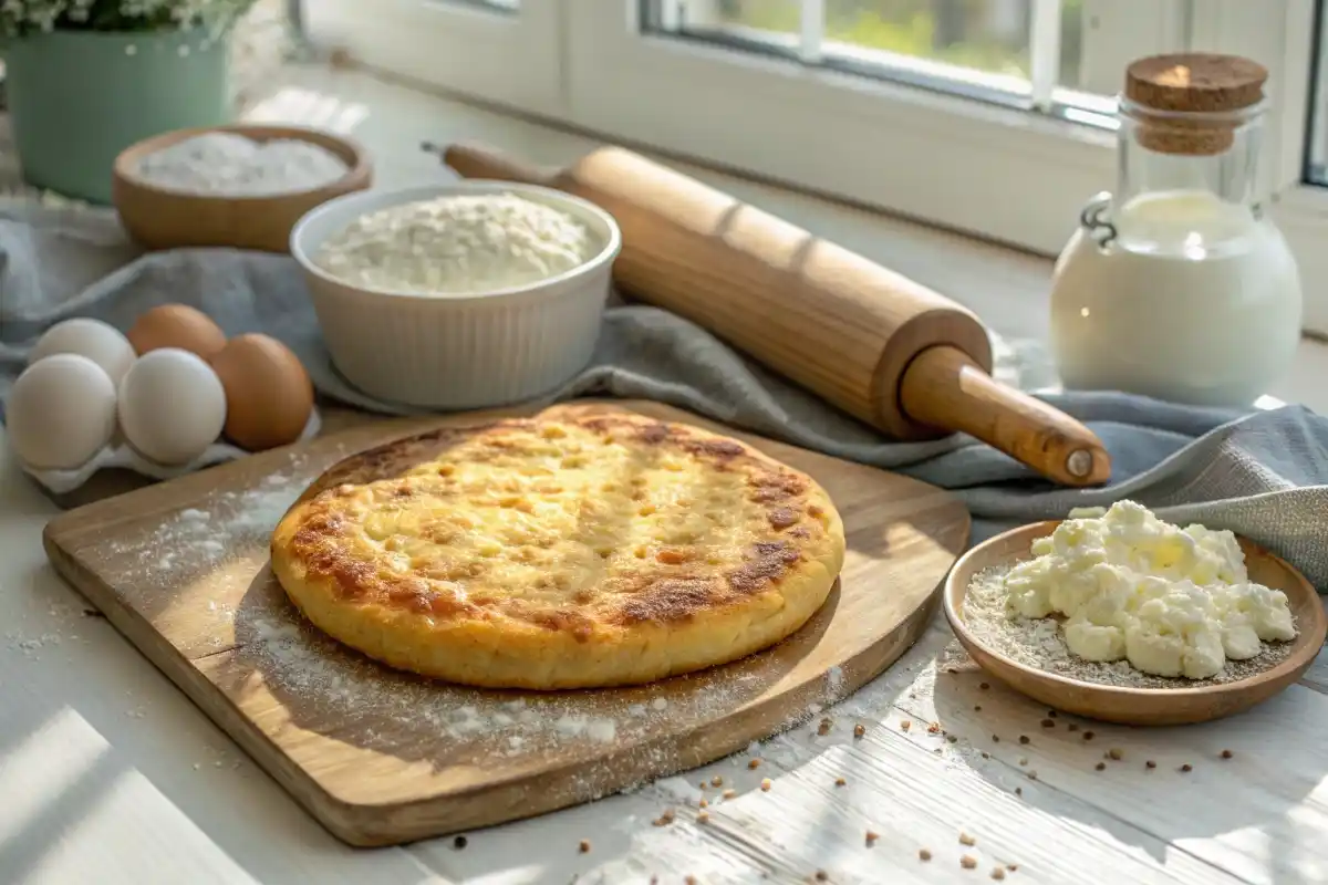 Freshly Baked Cottage Cheese Flatbread