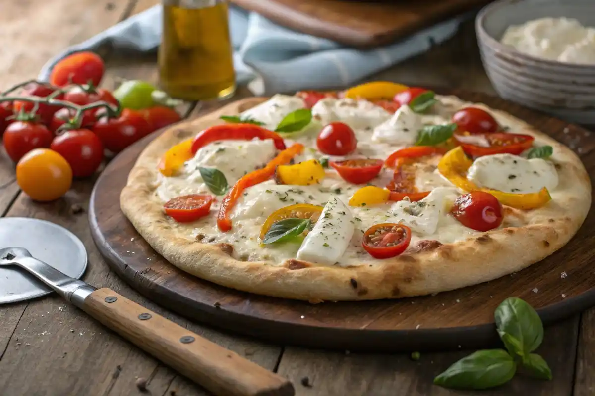Healthy Cottage Cheese Flatbread Pizza