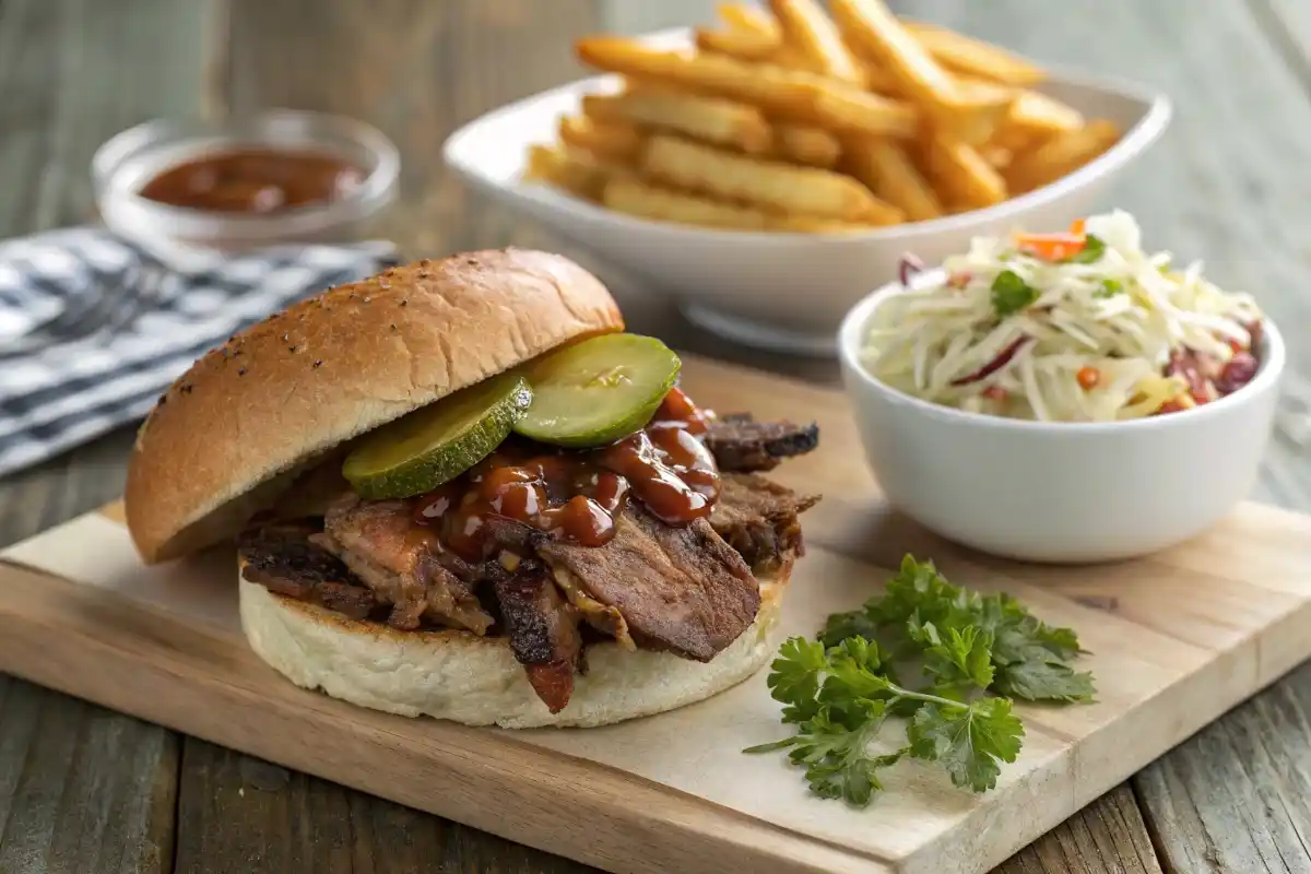 Perfect Brisket Sandwich With Sauce