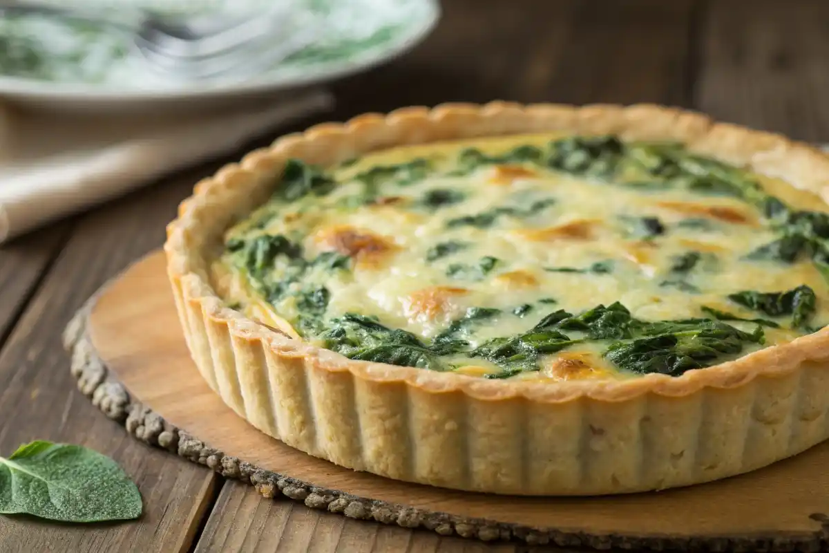 Spinach Quiche With Gruyere Cheese
