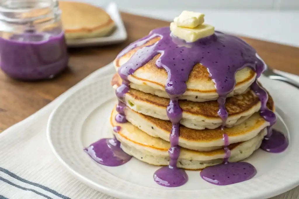 Ube Pancake Sauce A Colorful Breakfast Delight