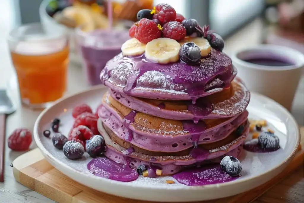 Ube Pancakes Vibrant And Delicious