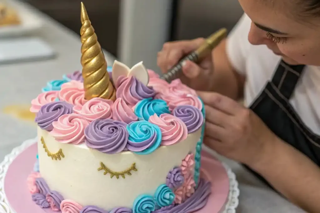 Unicorn Cake Decorating In Action