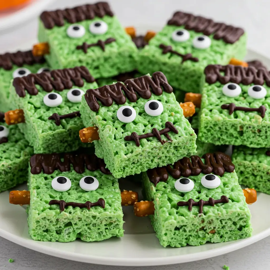 Frankenstein Rice Krispie Treats