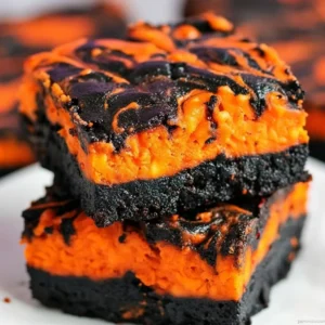 Halloween Cream Cheese Swirl Brownies