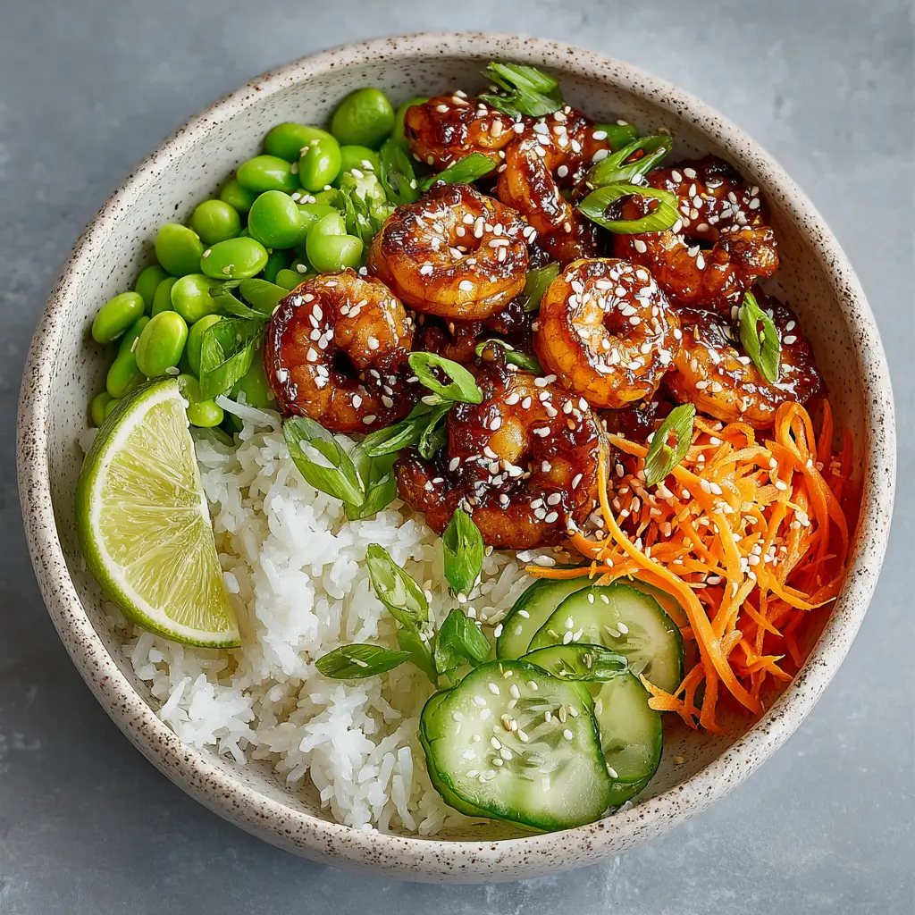 Honey Garlic Shrimp Bowl