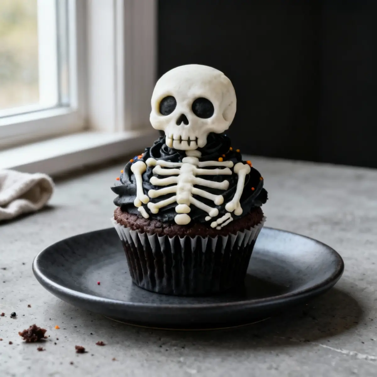 Spooky Skeleton Cupcakes