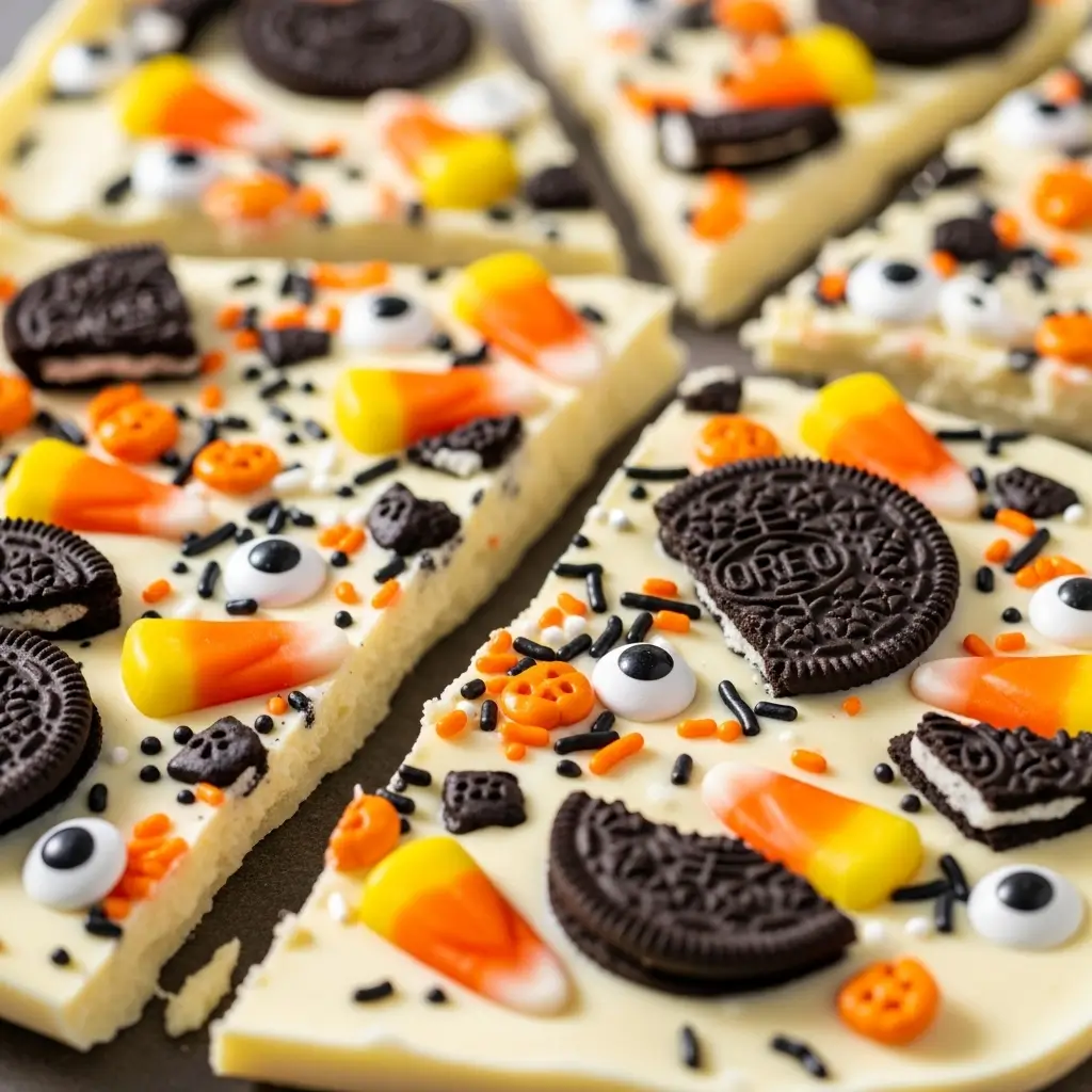 White Chocolate Halloween Oreo Bark