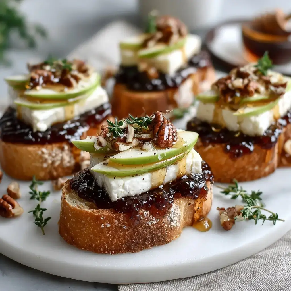 Brie, Apple, And Fig Crostini Appetizer Recipe