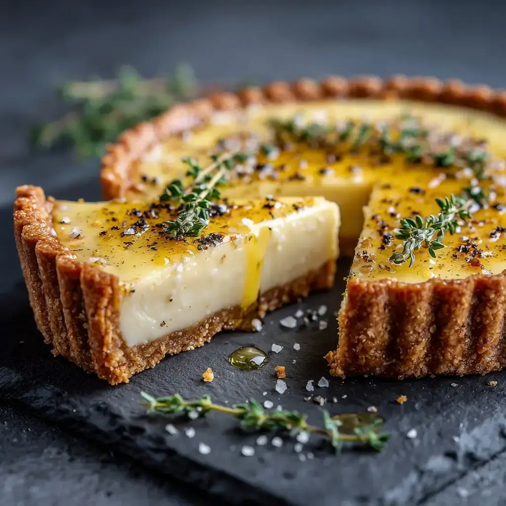 Easy Keto Goat Cheese Thyme Tart
