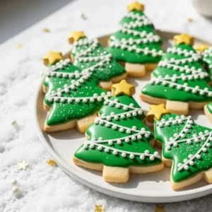 Festive Christmas Tree Cookies