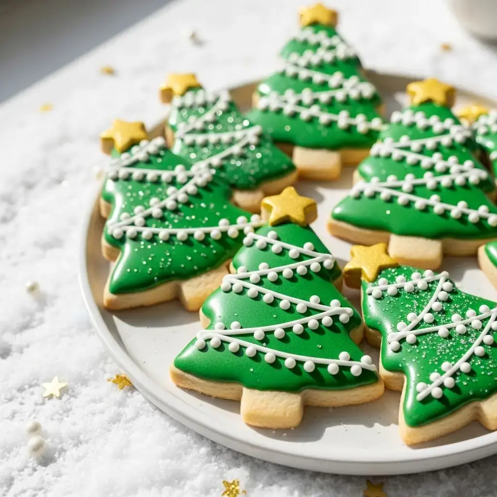 Festive Christmas Tree Cookies