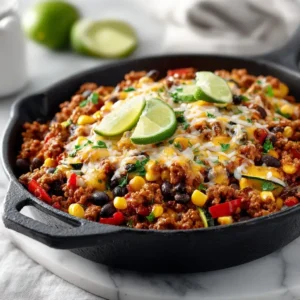 Healthy Ground Turkey Taco Skillet