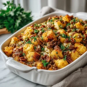 Keto Sausage & Cauliflower Stuffing
