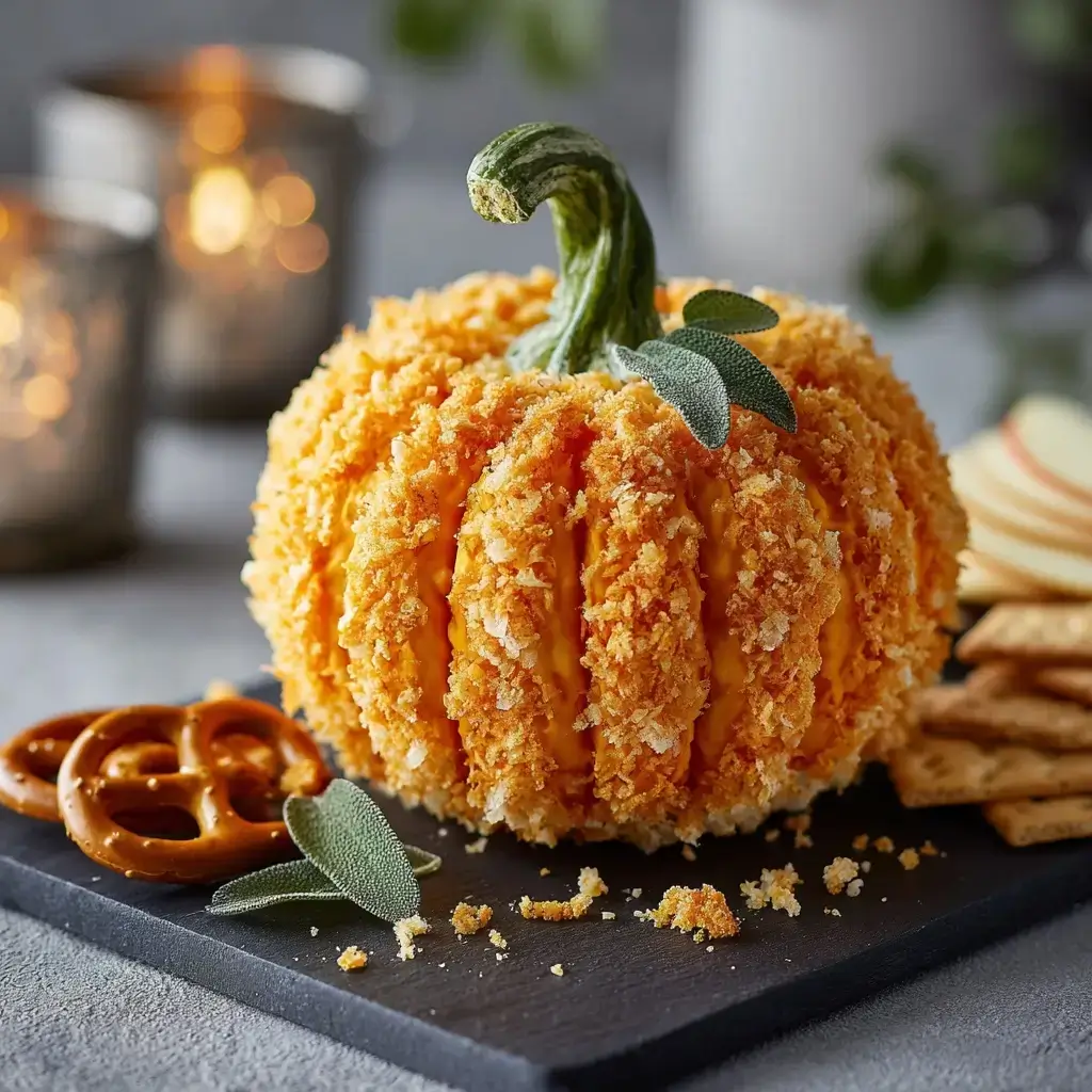 Pumpkin Shaped Cheeseball Recipe