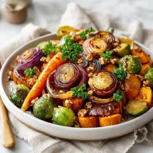 Roasted Autumn Vegetables With Balsamic Glaze