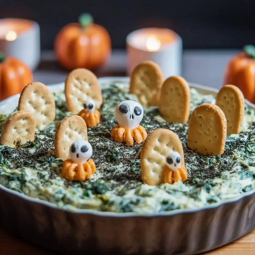Spinach Dip Graveyard Scene