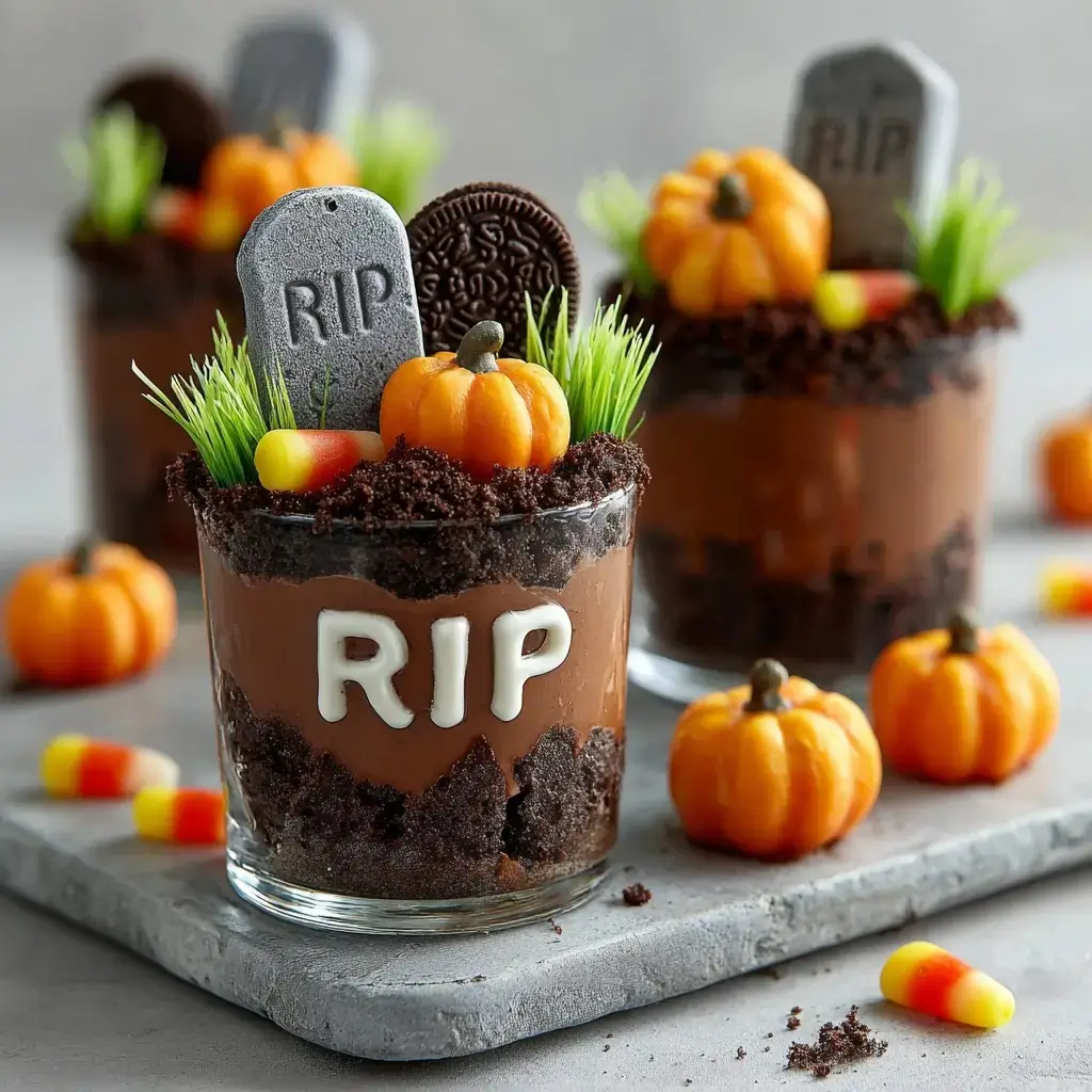 Spooky Graveyard Pudding Cups