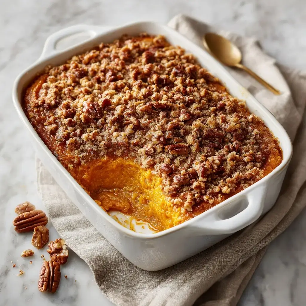 Sweet Potato Casserole With Brown Sugar Topping