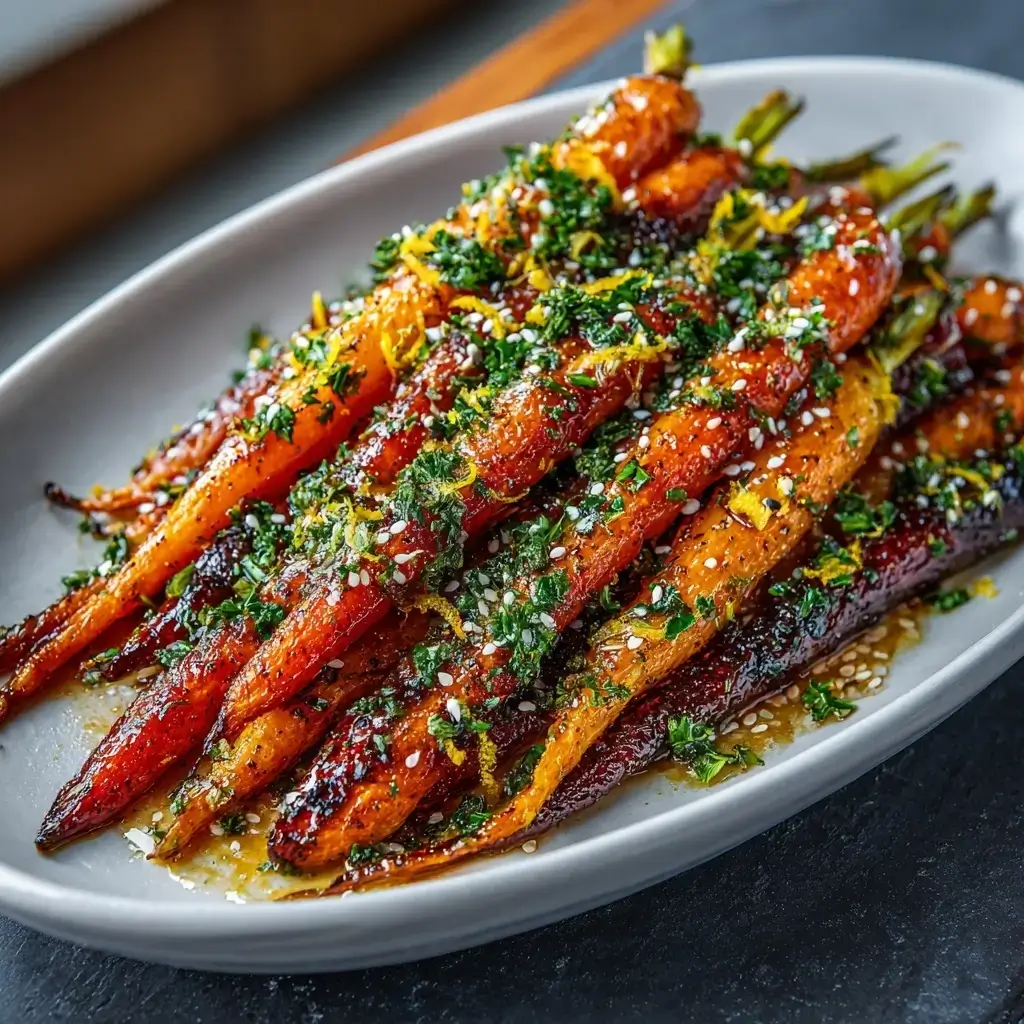 Tahini Maple Glazed Carrots