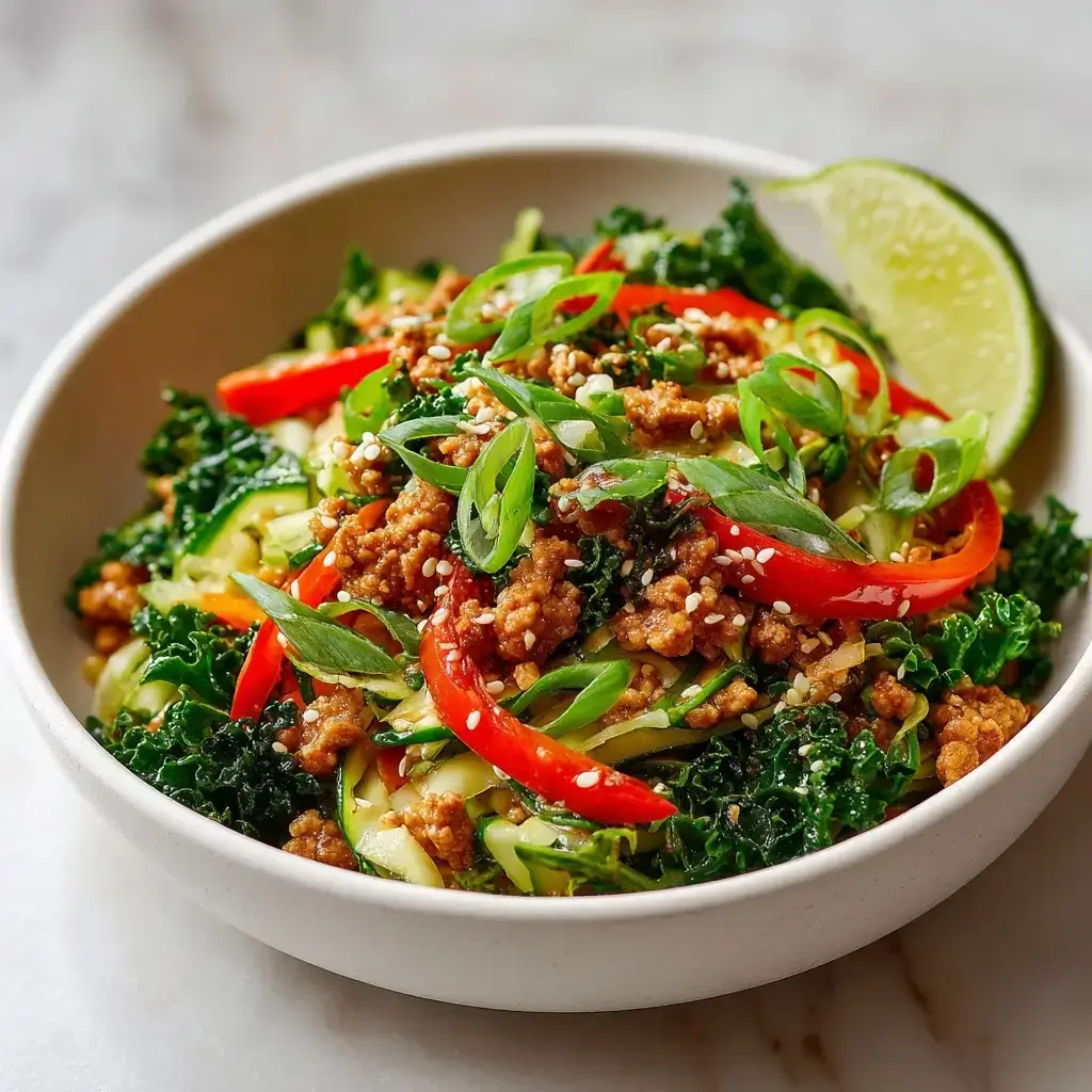 Veggie Packed Turkey Egg Roll In A Bowl