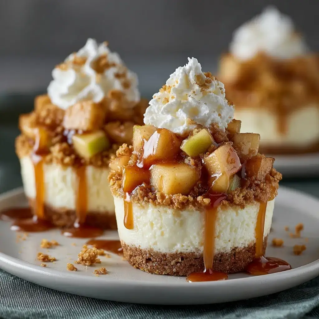 Apple Crisp Mini Cheesecakes