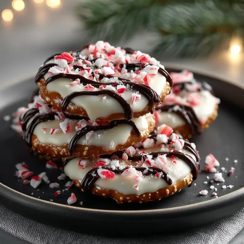 Candy Cane Peppermint Pretzels