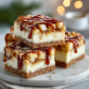 Caramel Apple Cheesecake Bars