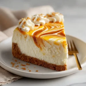 Cheesecake With Pumpkin Swirl