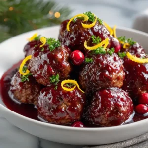 Christmas Cranberry Meatballs