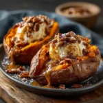 Cinnamon Butter Baked Sweet Potato