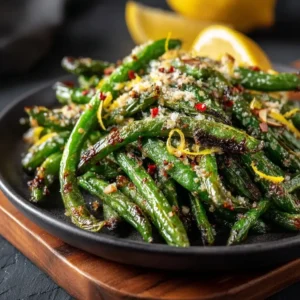 Crispy Oven Roasted Green Beans