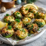 Crispy Parmesan Crusted Brussels Sprouts