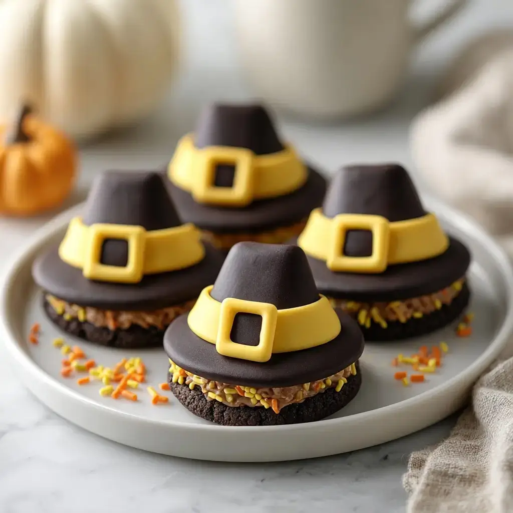 Cute Pilgrim Hat Cookies