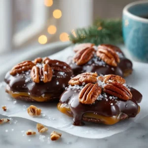 Easy Christmas Pecan Turtles