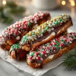 Easy Christmas Pretzel Rods