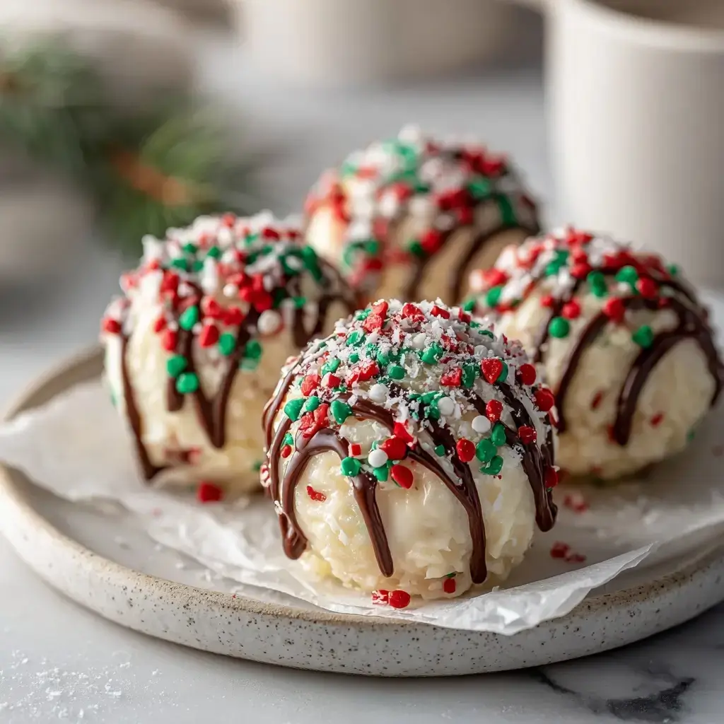 Festive Christmas Chocolate Rice Krispie Balls