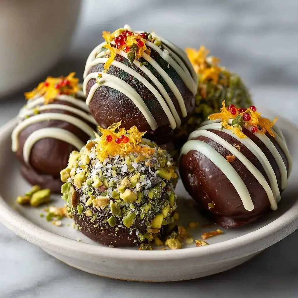 Festive Orange Chocolate Christmas Truffles