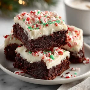 Frosted Christmas Brownies