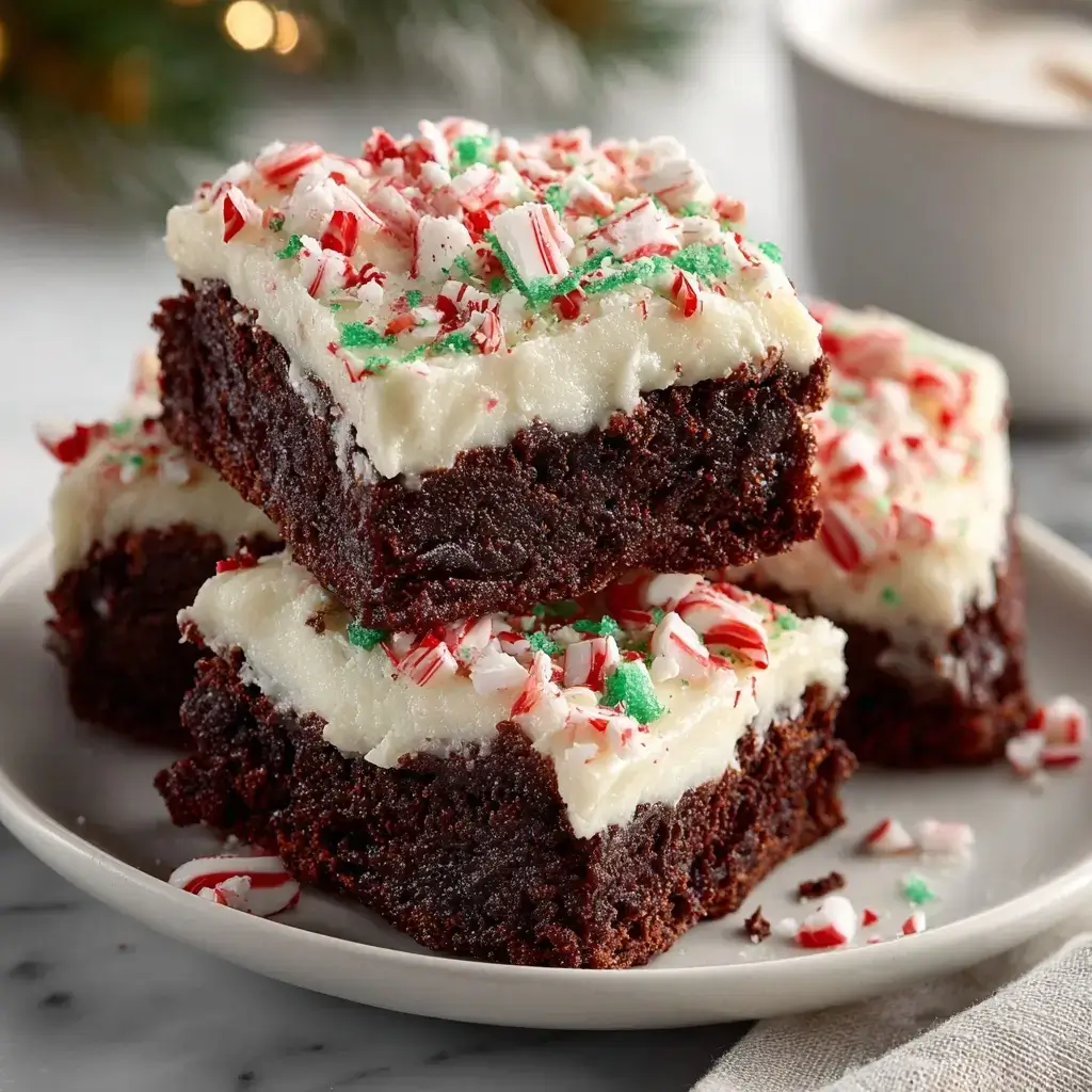 Frosted Christmas Brownies