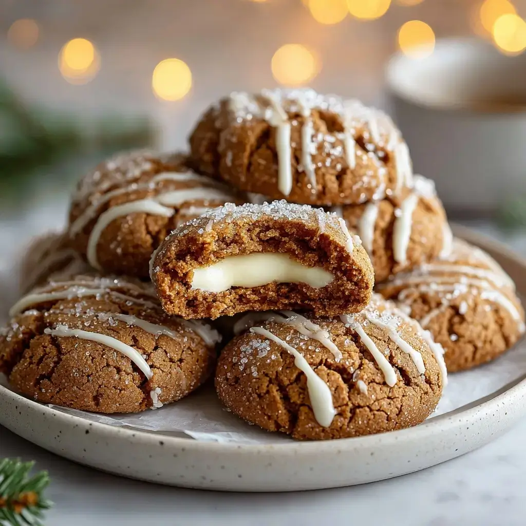 Gingerbread Cheesecake Cookies