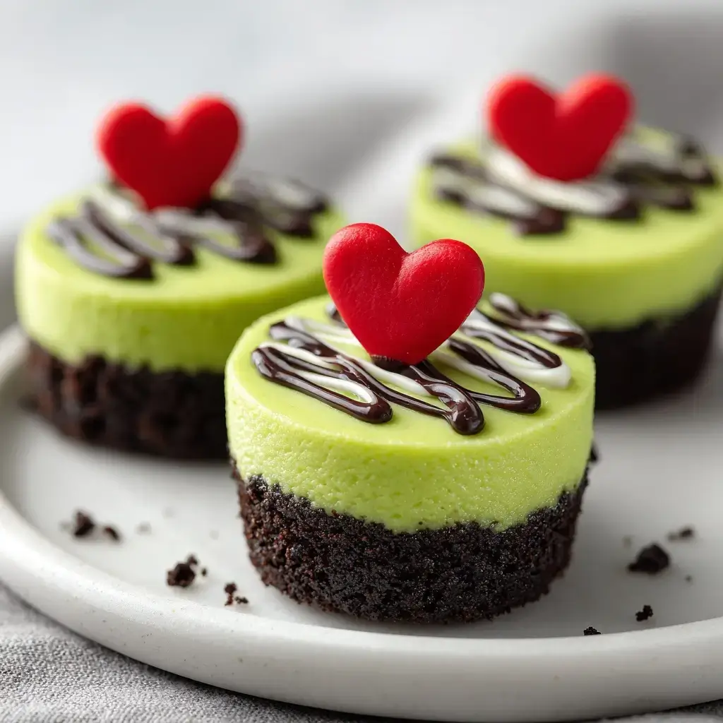 Grinch Mini Cheesecakes
