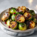 Honey Garlic Roasted Brussels Sprouts