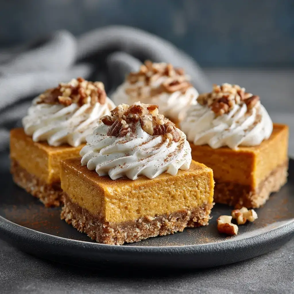 No Bake Keto Pumpkin Cheesecake Bars