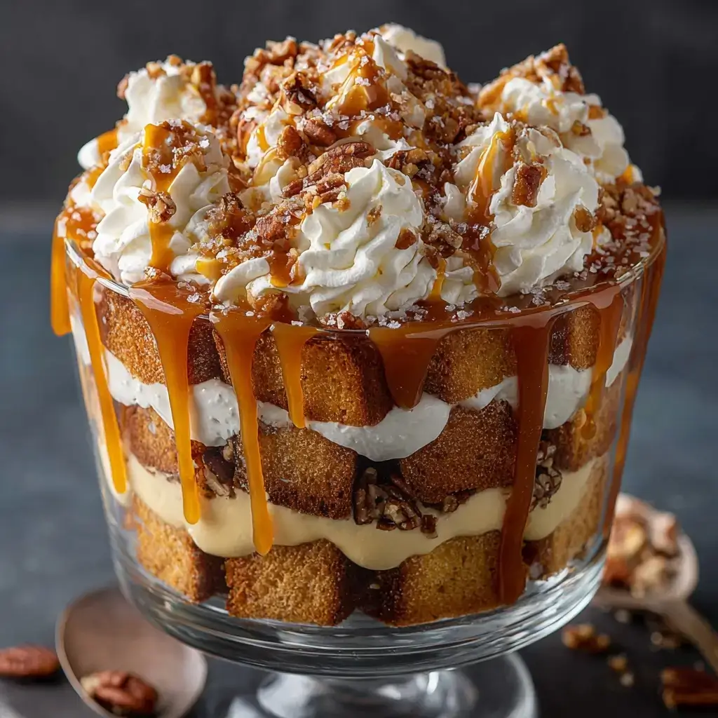 Pecan Praline Caramel Trifle