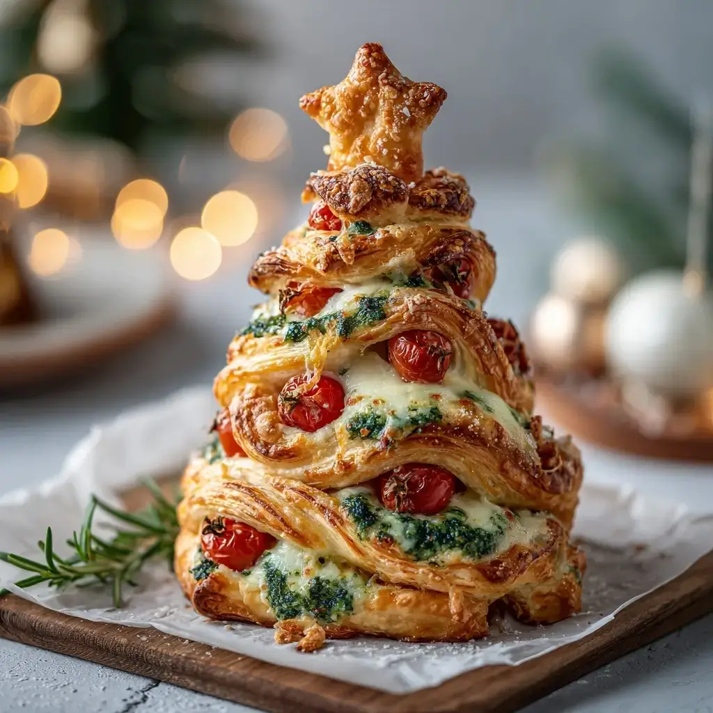 Puff Pastry Christmas Tree Appetizer