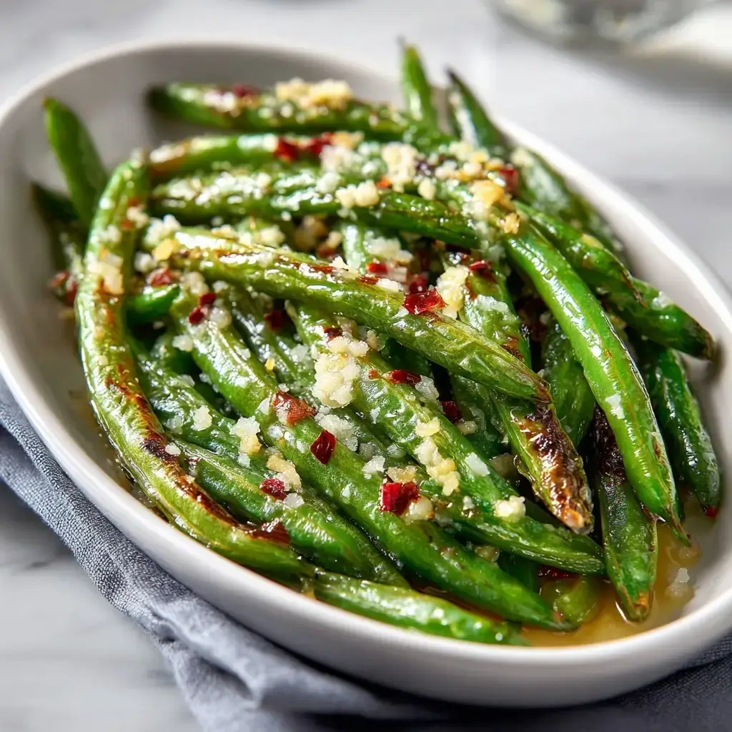 Roasted Green Beans With Garlic And Parmesan